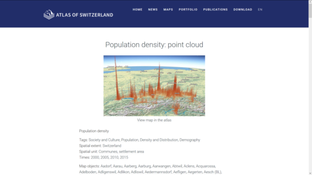 Atlas of Switzerland homepage: Map metadata