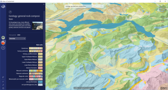 Atlas of Switzerland – online: Legend