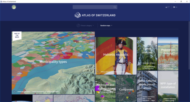 Atlas of Switzerland – online: Startpage