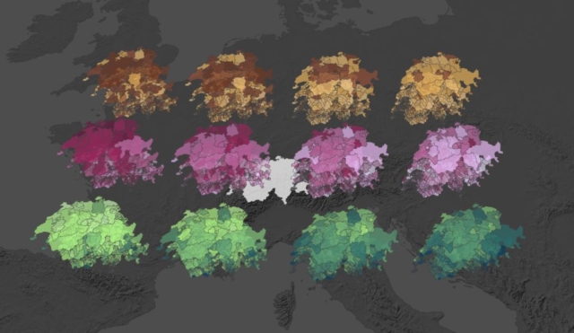 Multilayered choropleth map