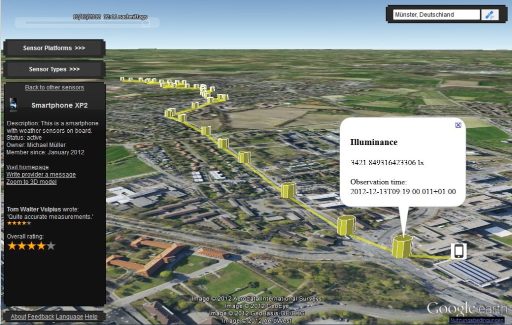 Sensor Discovery in Virtual Globes