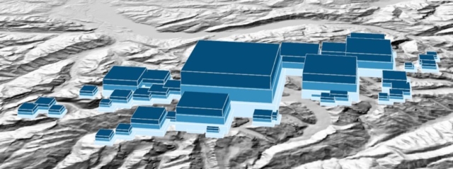 Stacked cuboids: Volumes of glaciers